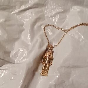 Source Unknown Gold Figurine Necklace